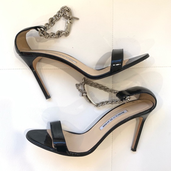 Manolo Blahnik Shoes - MANOLO BLAHNIK Leather Strappy Sandals Sz40.5